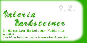 valeria marksteiner business card